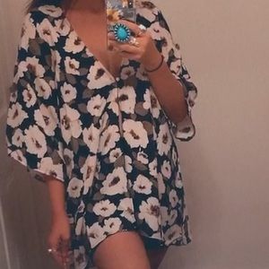 NWT Floral Oversized Tunic